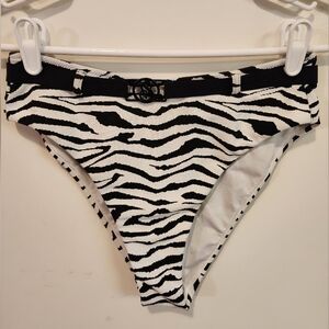 Victoria's Secret Zebra Print Bikini Bottom MEDIUM